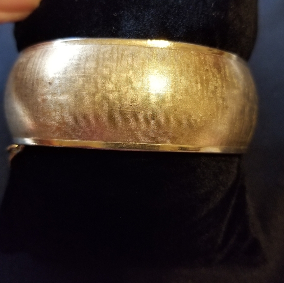Coro Jewelry - Vintage Coro Pegasus Signed Gold Tone Midcentury Textured Cuff Bracelet